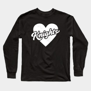 Vintage Knights School Spirit // High School Football Mascot // Go Knights Long Sleeve T-Shirt